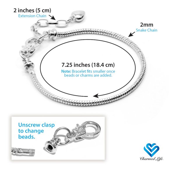 European Charm Bracelet - Daring Heart (0804) - Picture 4 of 4